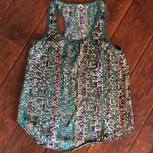 Silk like razor back tank